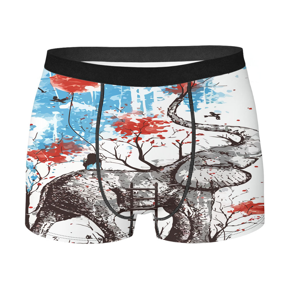 Happy Elephant Men'S Boxer Briefs