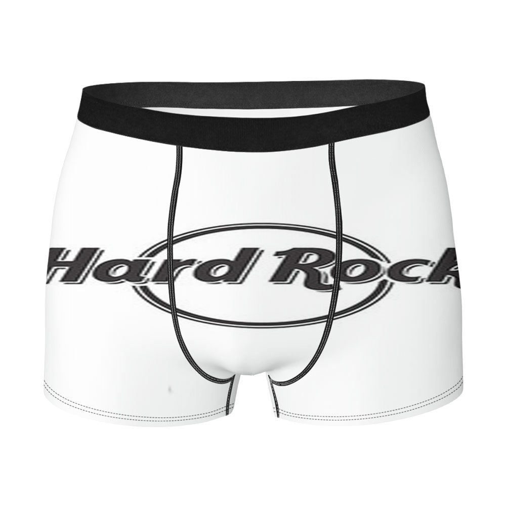 Hard Rock Logo White Men'S Boxer Briefs
