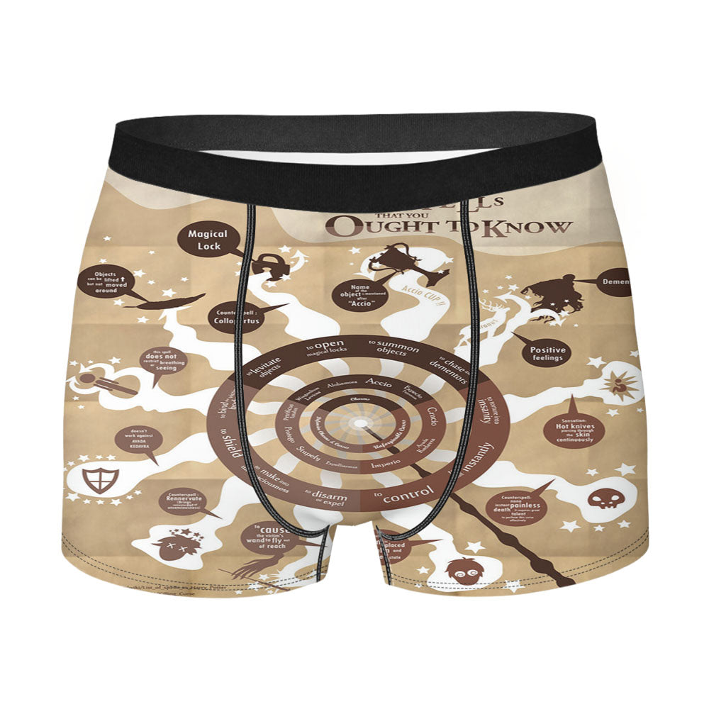 Harry Potter And The Spells Men'S Boxer Briefs