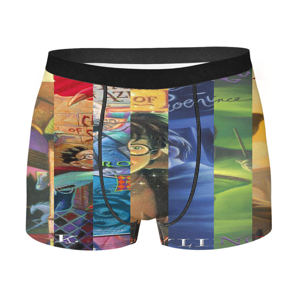 Harry Potter Cover Books Men'S Boxer Briefs