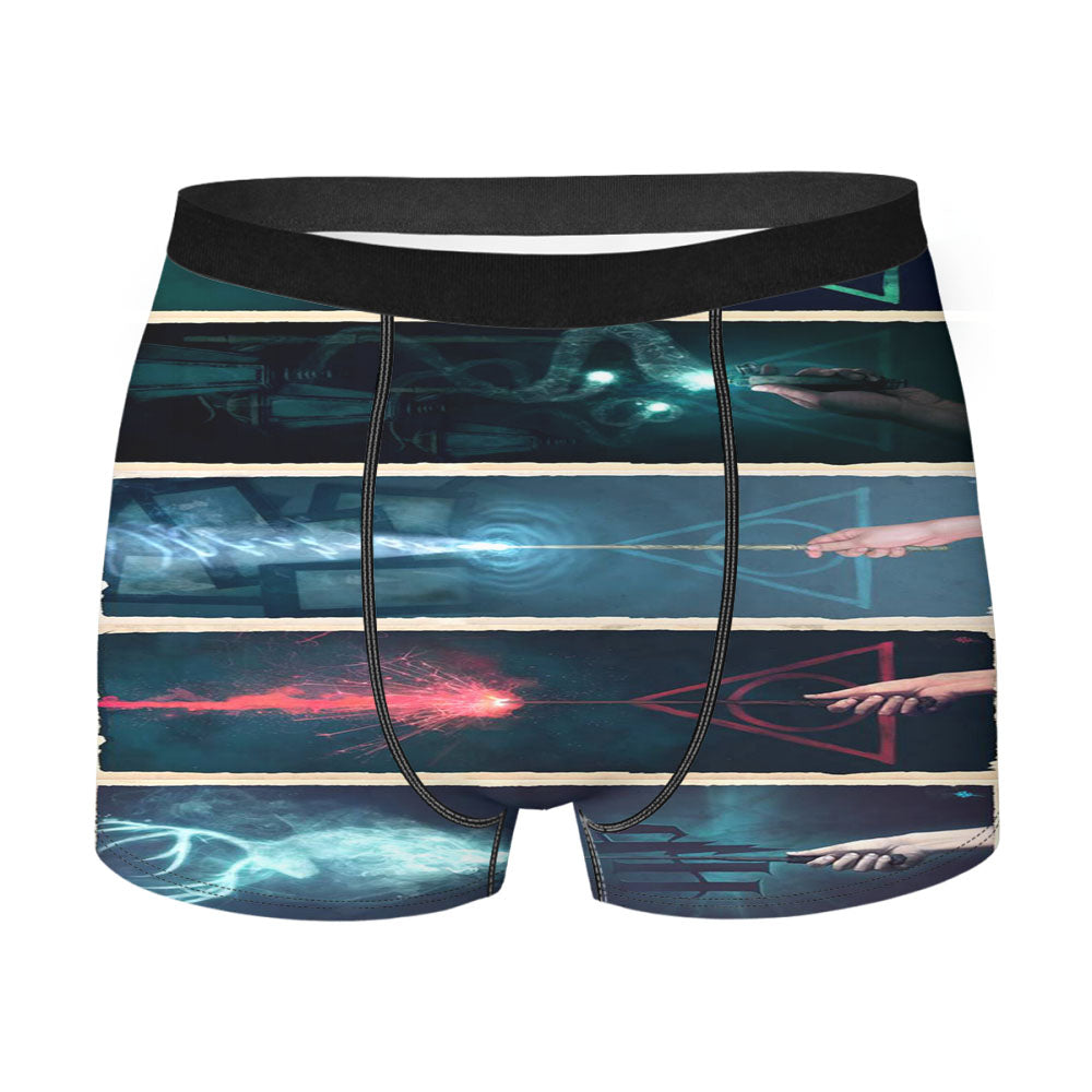 Harry Potter Deathly Hallows Expecto Patronum Men'S Boxer Briefs