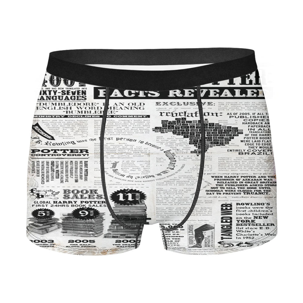 Harry Potter Facts Revealed Men'S Boxer Briefs