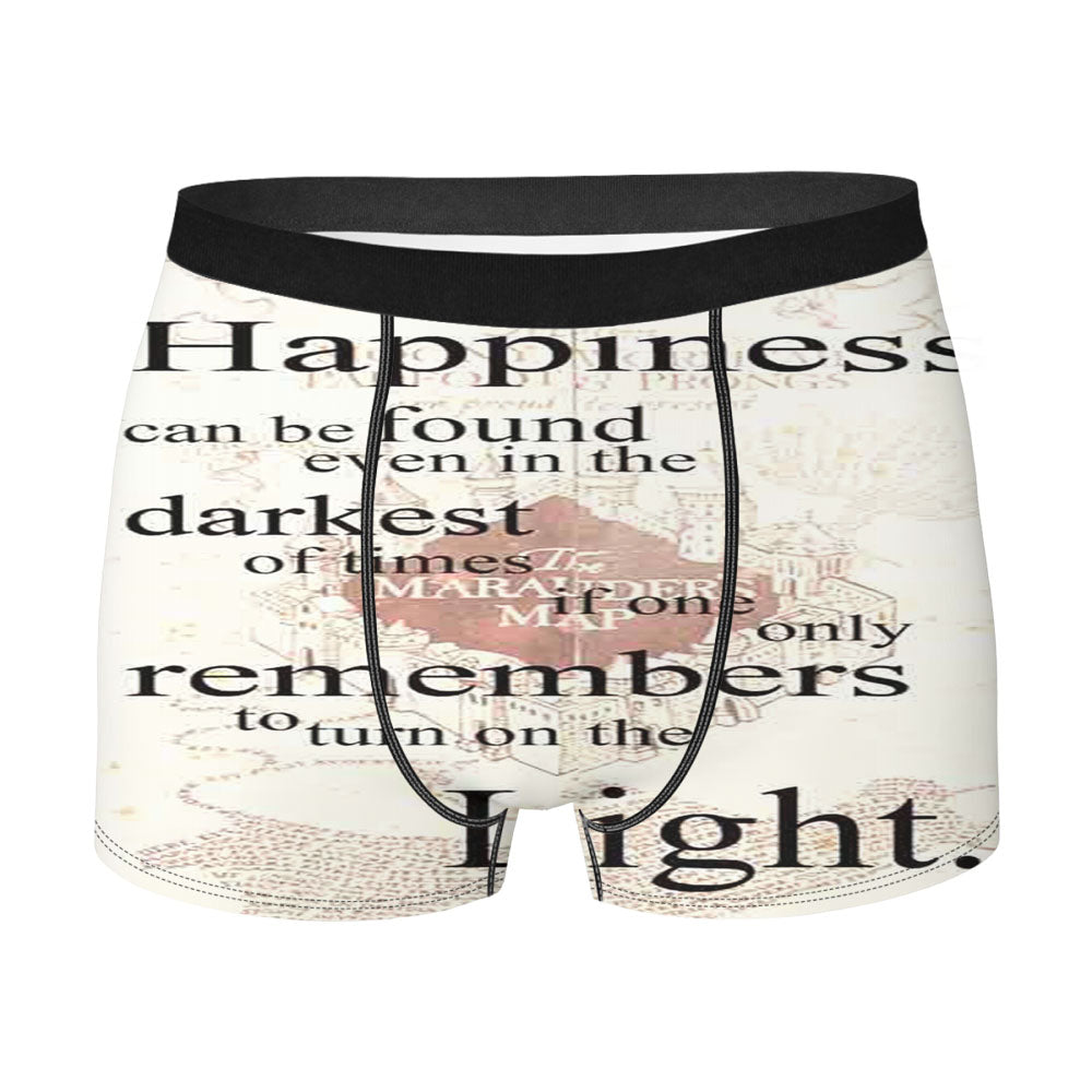 Harry Potter Happiness Quote 2 Men'S Boxer Briefs
