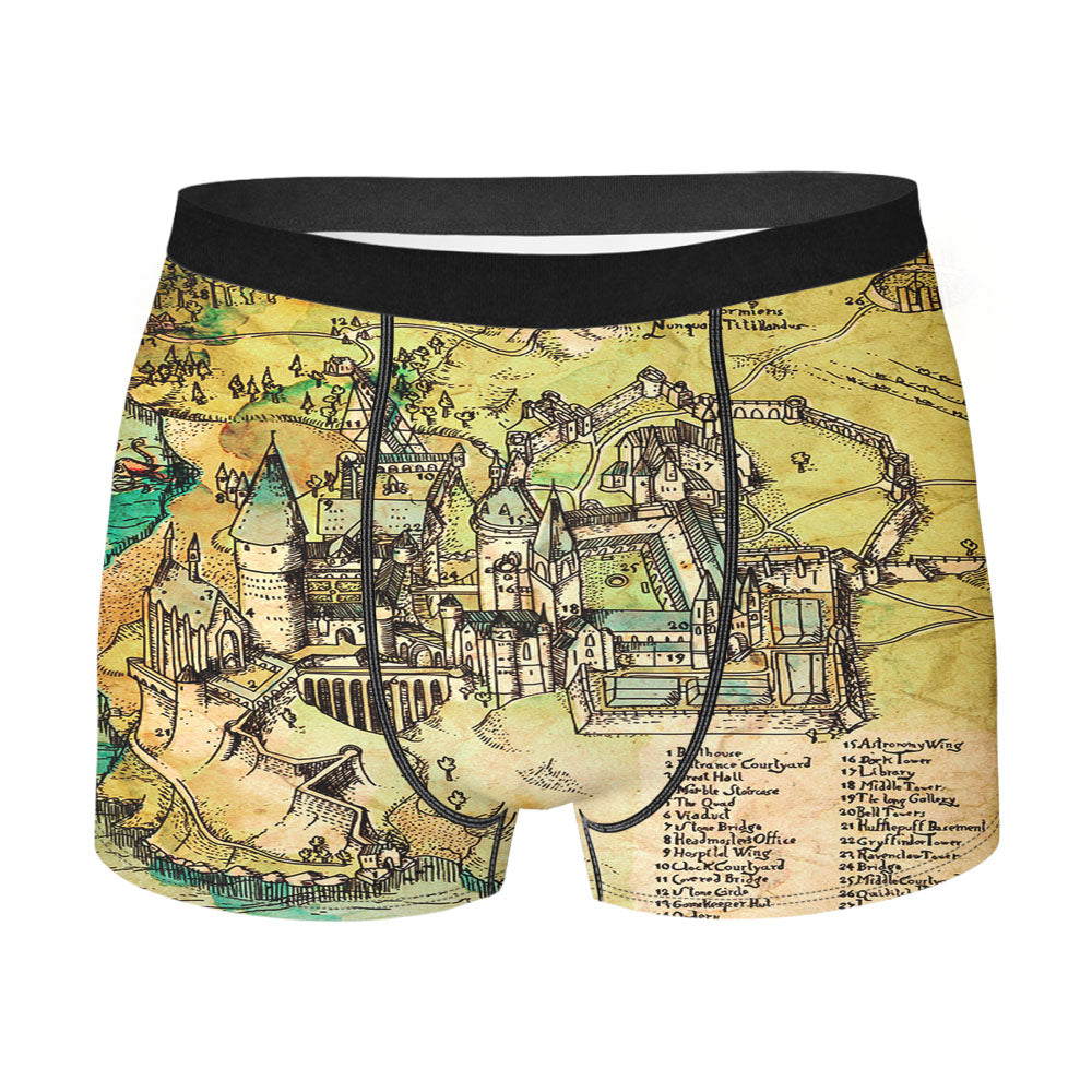 Harry Potter Hogwarts Map Men'S Boxer Briefs