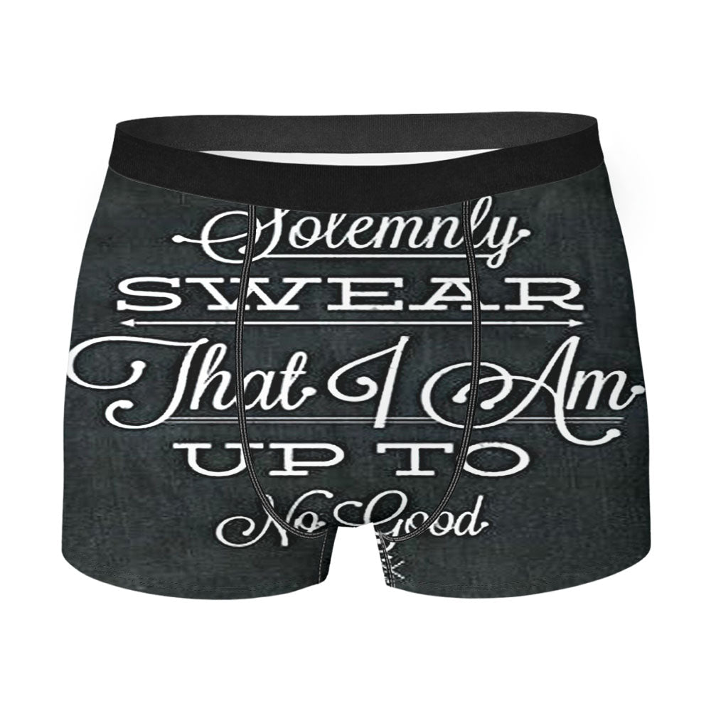 Harry Potter Quote I Solemnly Swear That I Am Up To No Good Black Men'S Boxer Briefs