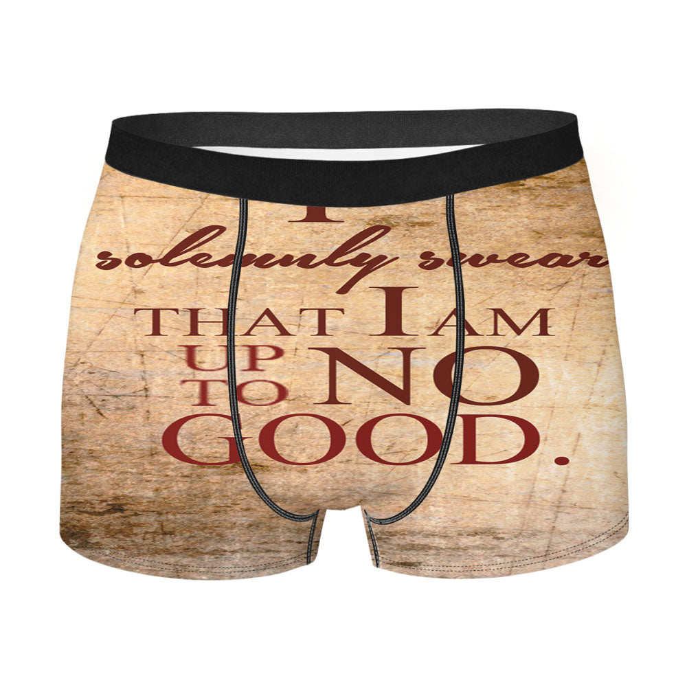 Harry Potter Quotes I Solemnly Swear That I Am Up To No Good Men'S Boxer Briefs