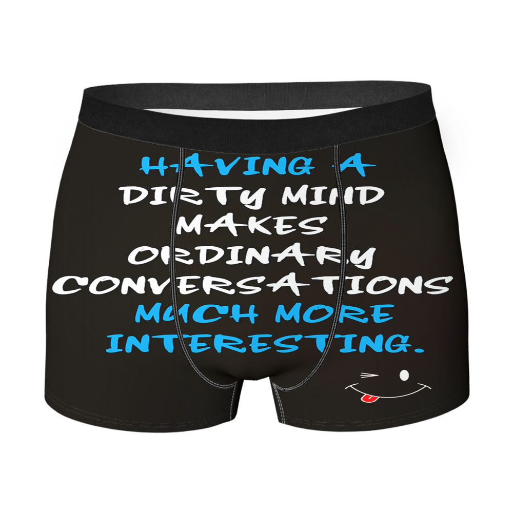 Having Dirty Mind Quote Men'S Boxer Briefs