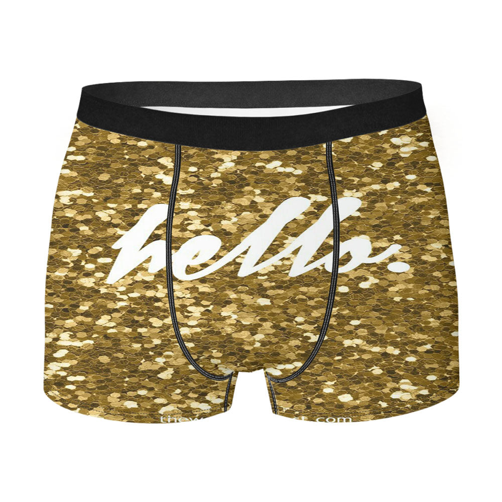 Hello Gold Background Men'S Boxer Briefs