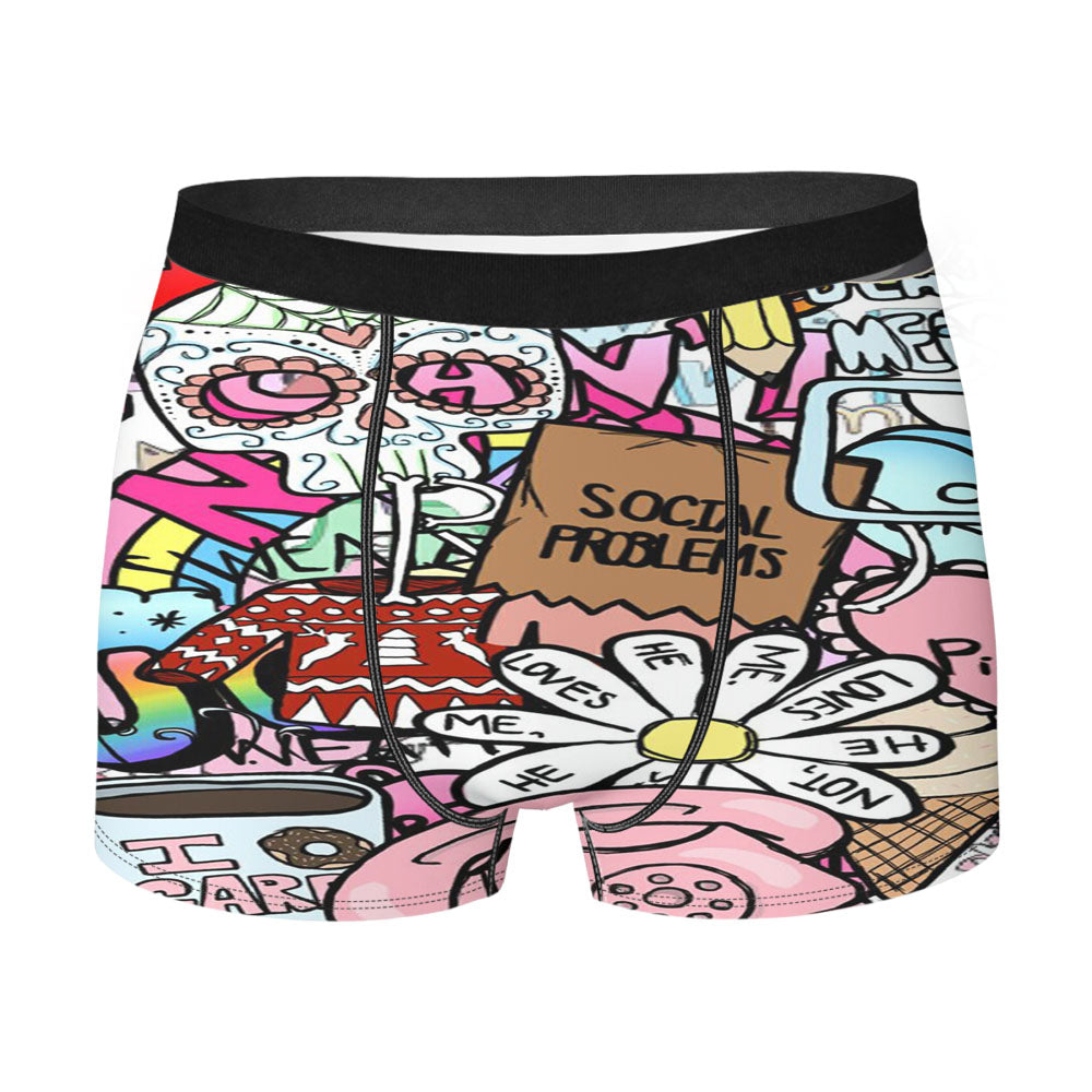 Hipster Social Problem Men'S Boxer Briefs