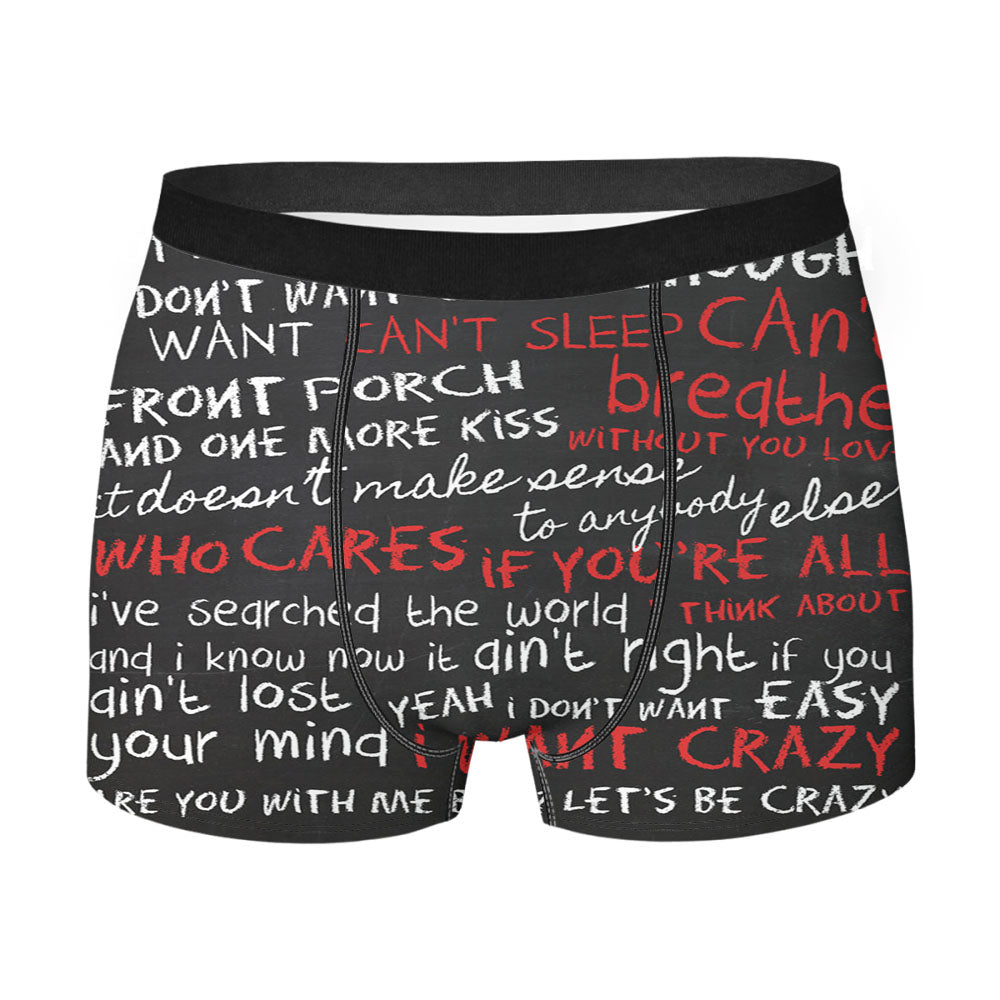 Hunter Hayes Quote Men'S Boxer Briefs