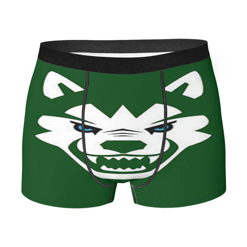 Huskies Mascot Logo Green Men'S Boxer Briefs