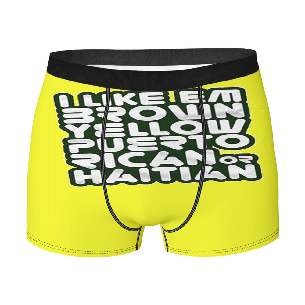 I Like Em Brown Yellow, Puerto Rican Or Haitian Men'S Boxer Briefs