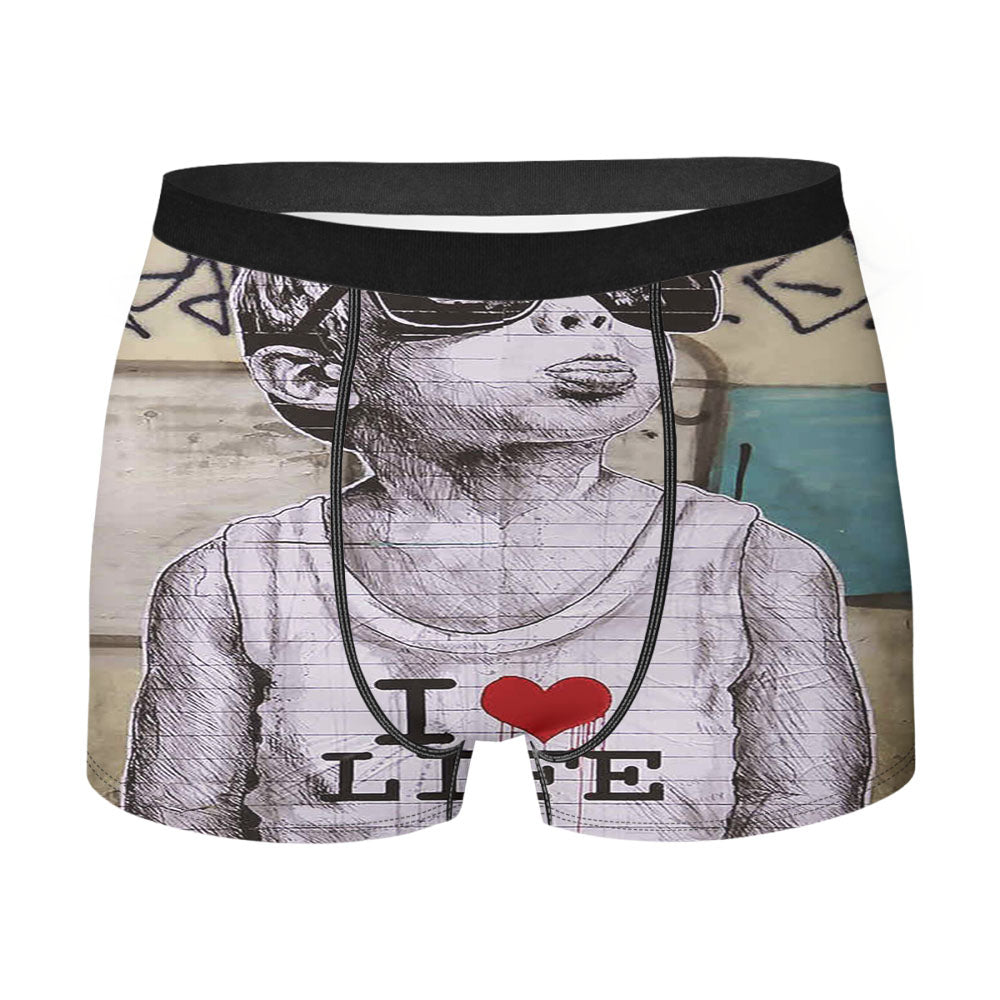 I Love Life Boy Tongue Ml Men'S Boxer Briefs