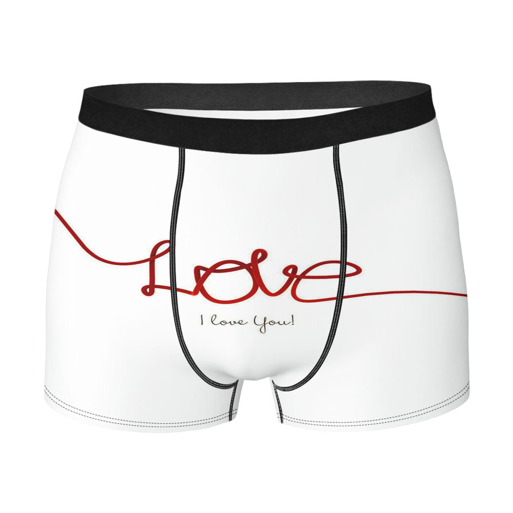 I Love You Typography Men'S Boxer Briefs