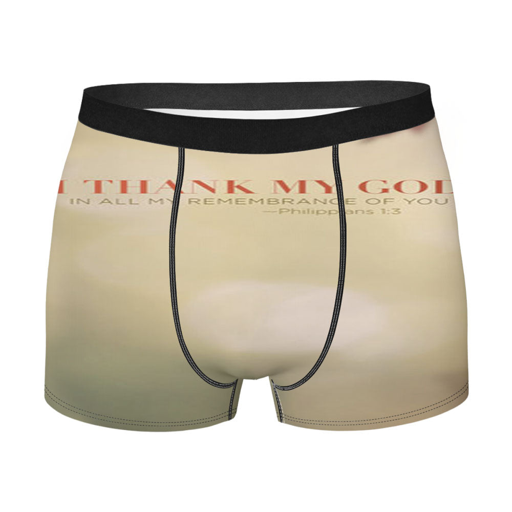 I Thank My God Men'S Boxer Briefs