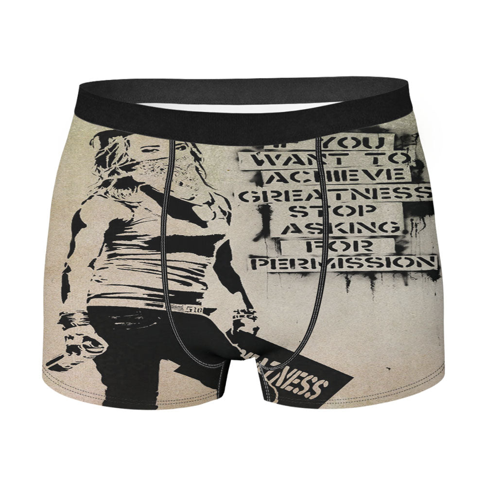If You Want To Achieve Greatness Quote Men'S Boxer Briefs