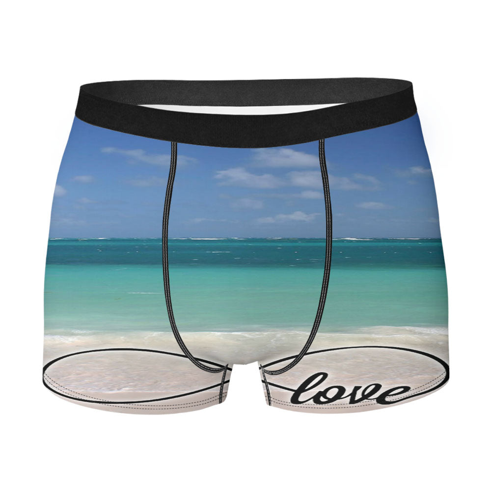 Infinity Love In Beach Men'S Boxer Briefs