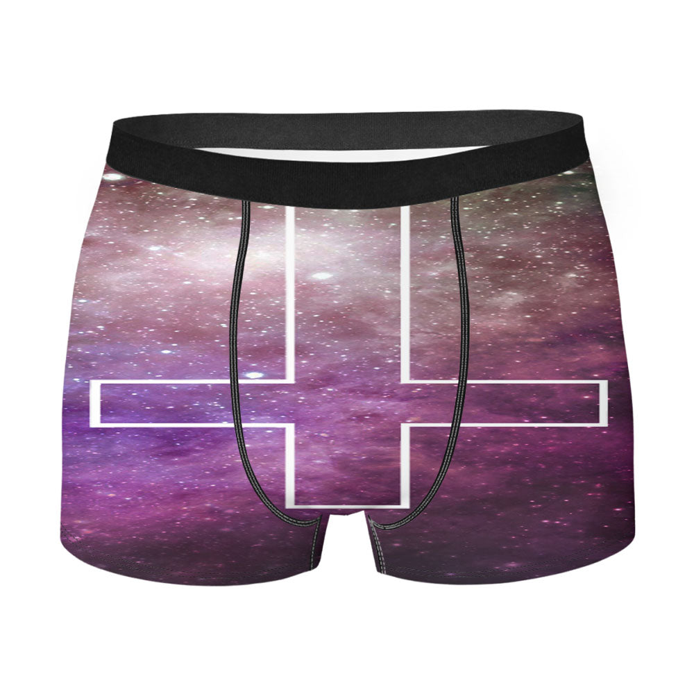 Inverted Cross Galaxy Men'S Boxer Briefs