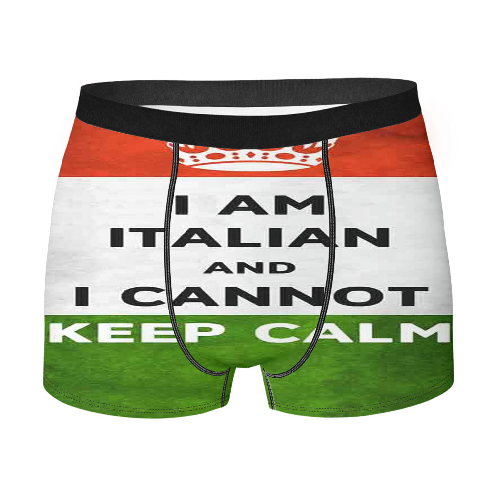 Italian Flag Keep Calm Men'S Boxer Briefs
