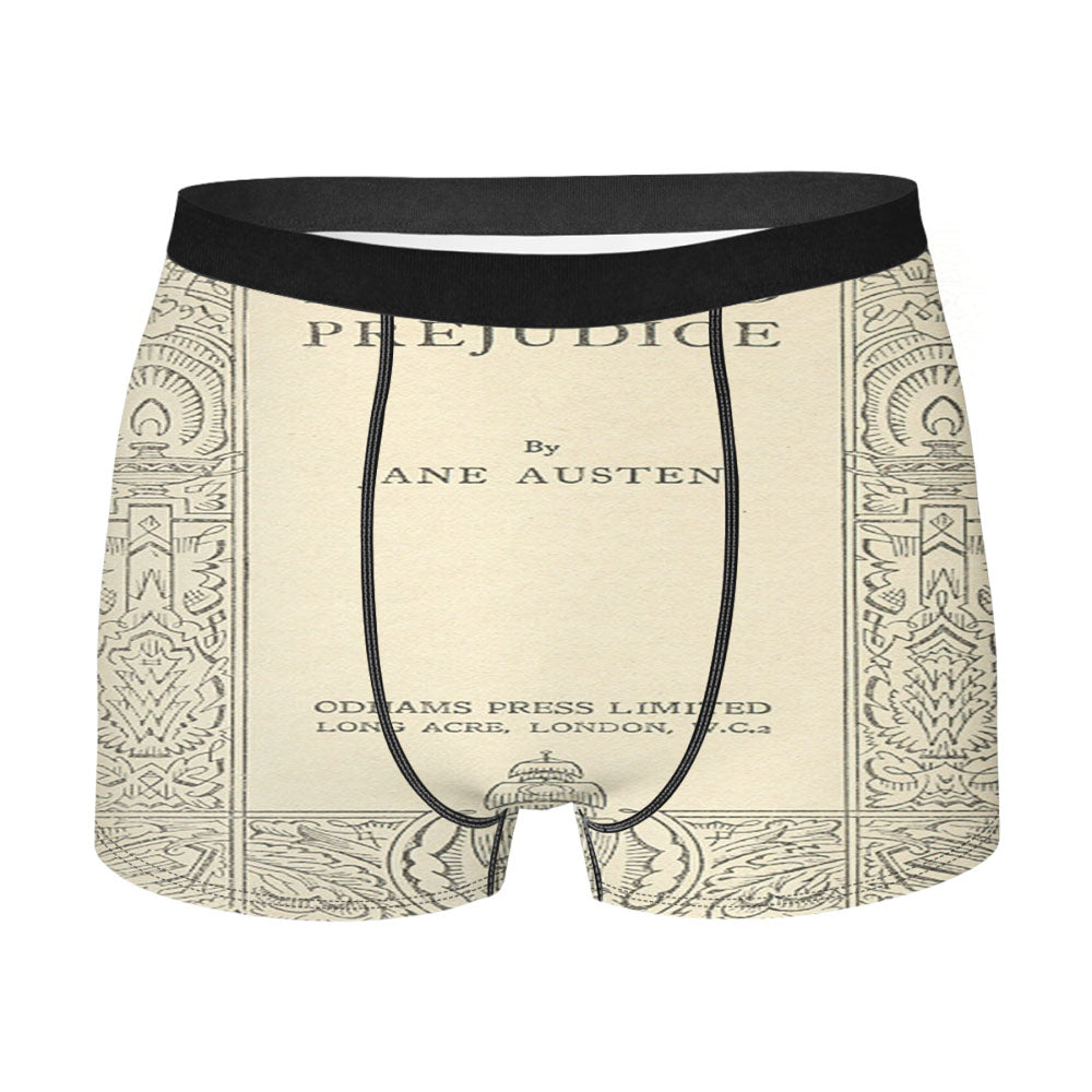 Jane Austen Cover Book Pride And Prejudice Men'S Boxer Briefs