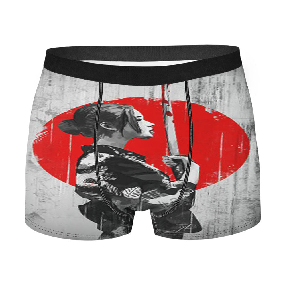 Japan Geisha Samurai Men'S Boxer Briefs