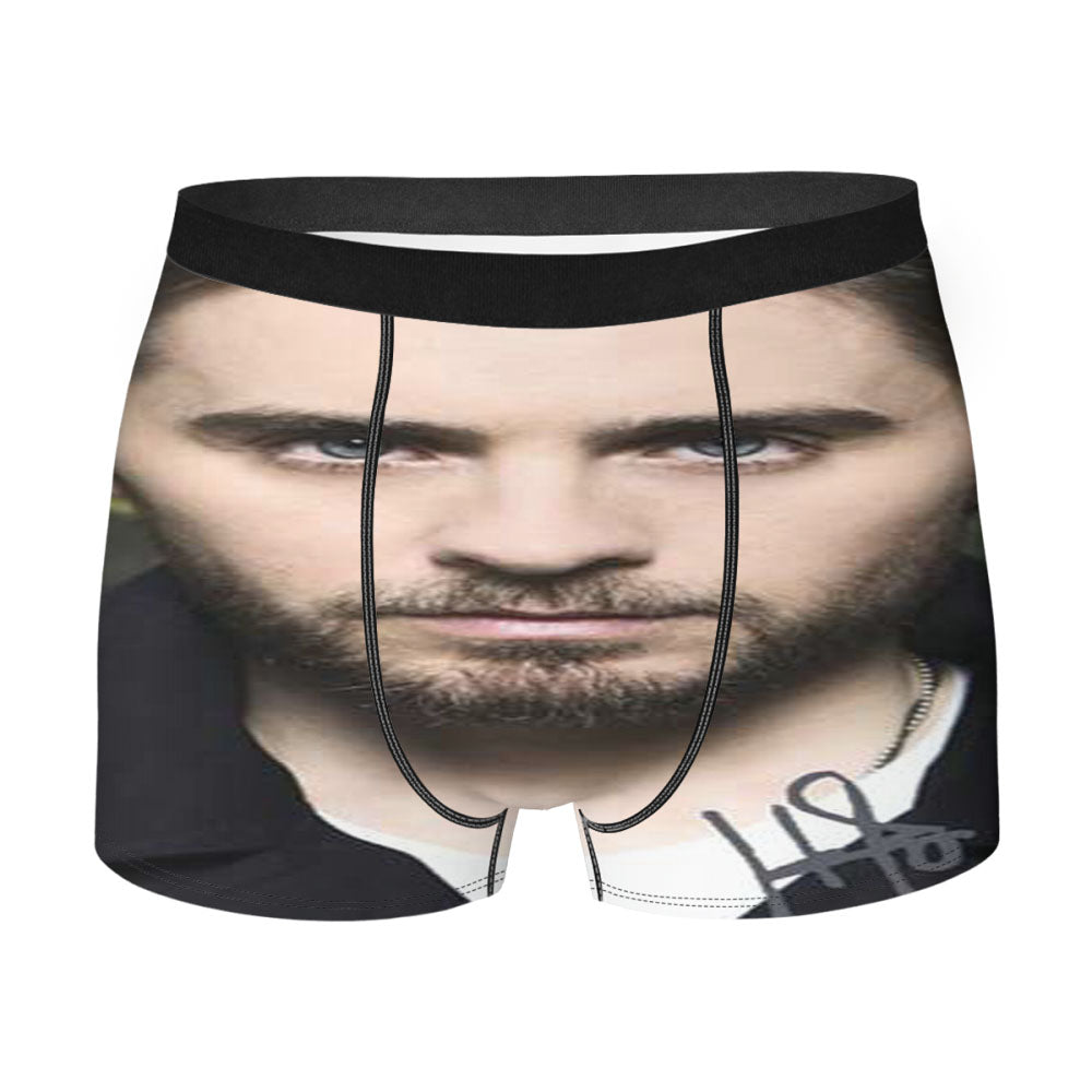 Jared Leto Face Autograph Men'S Boxer Briefs