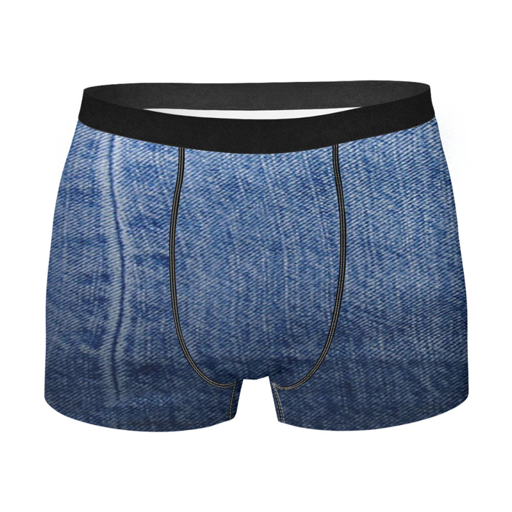 Jeans Blue Men'S Boxer Briefs