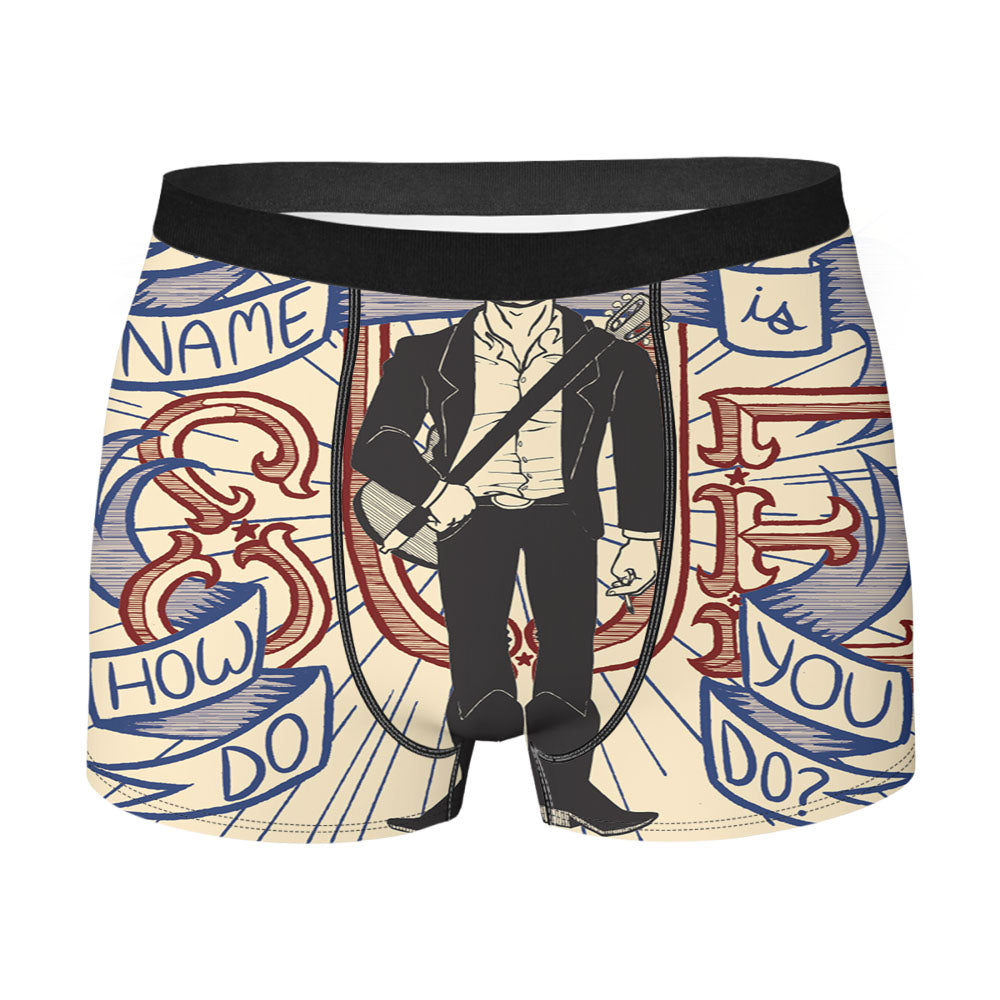 John R Johnny Cash Men'S Boxer Briefs