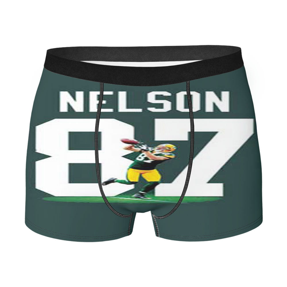 Jordy Nelson Green Bkg Men'S Boxer Briefs