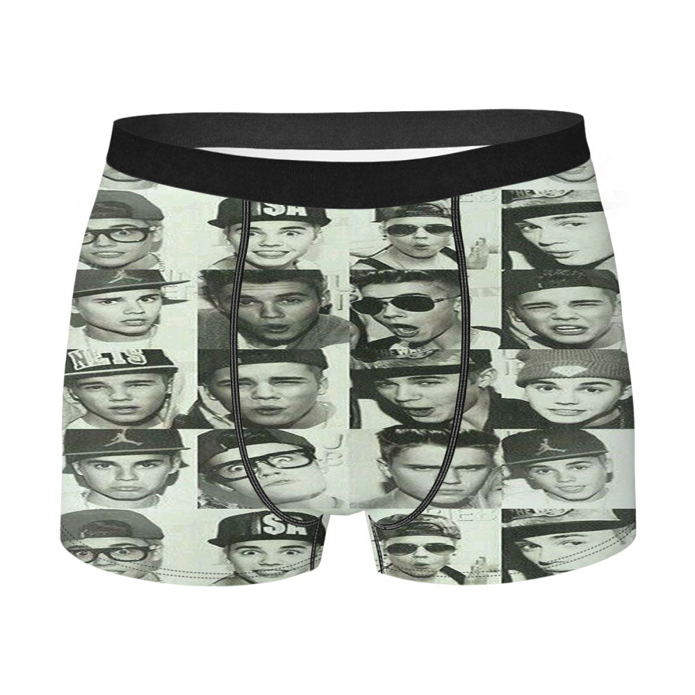Justin Bieber Face Men'S Boxer Briefs