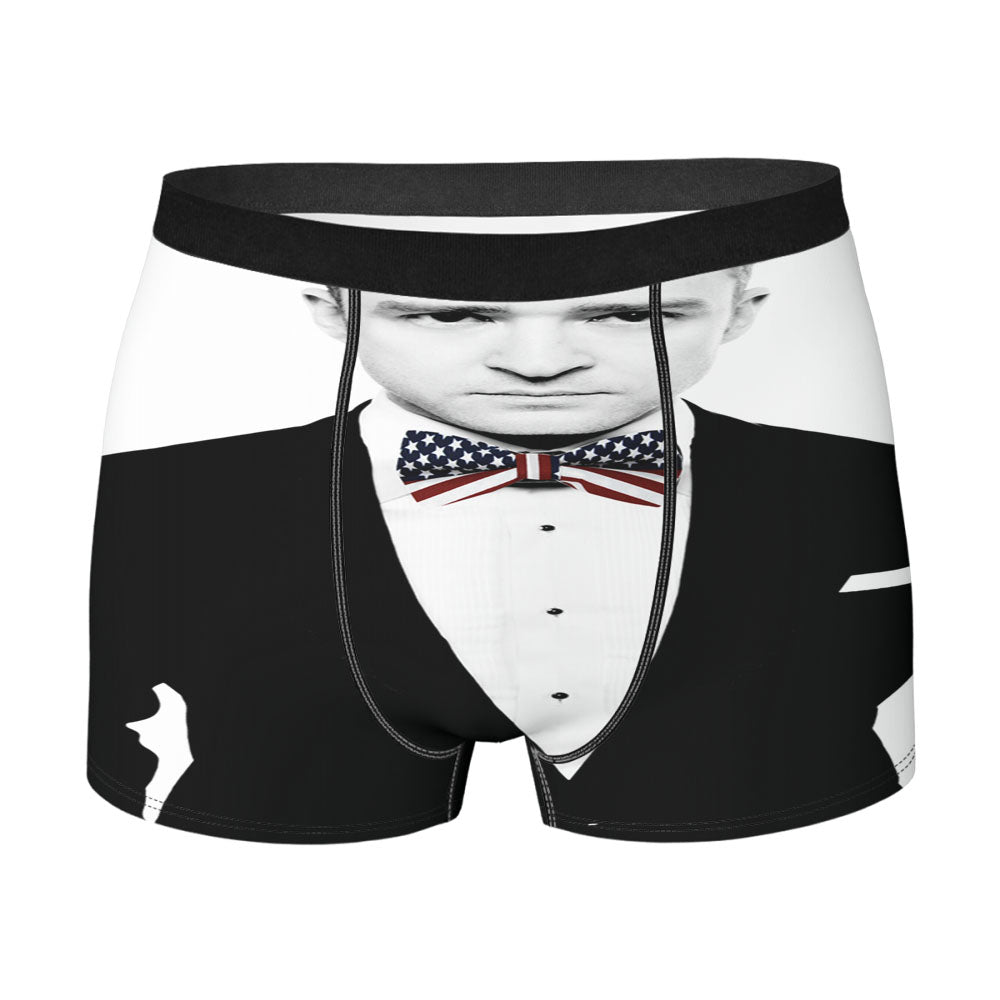Justin Timberlake American Flag Tie Style Men'S Boxer Briefs
