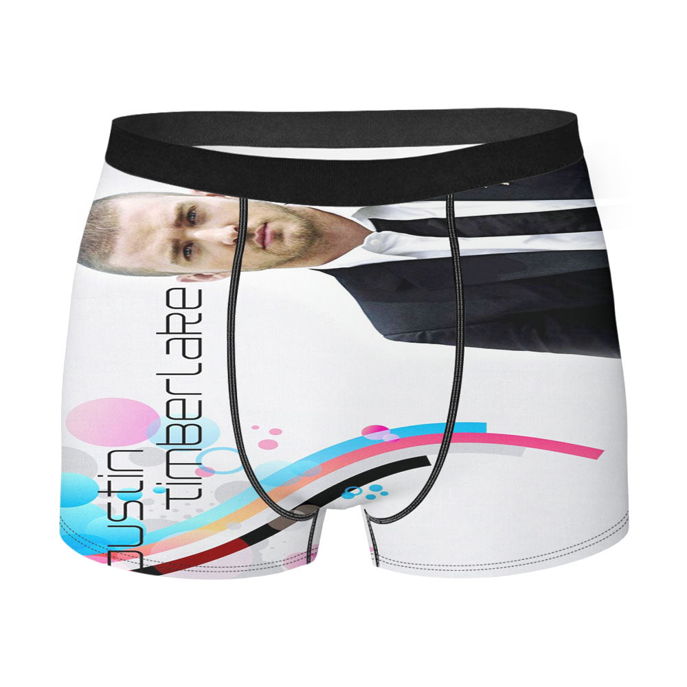 Justin Timberlake In Black Suit Wallpaper Men'S Boxer Briefs