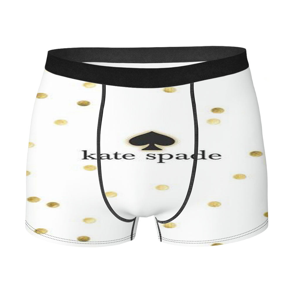 Kate Spade Logo Gold Polkadot Glitter Men'S Boxer Briefs