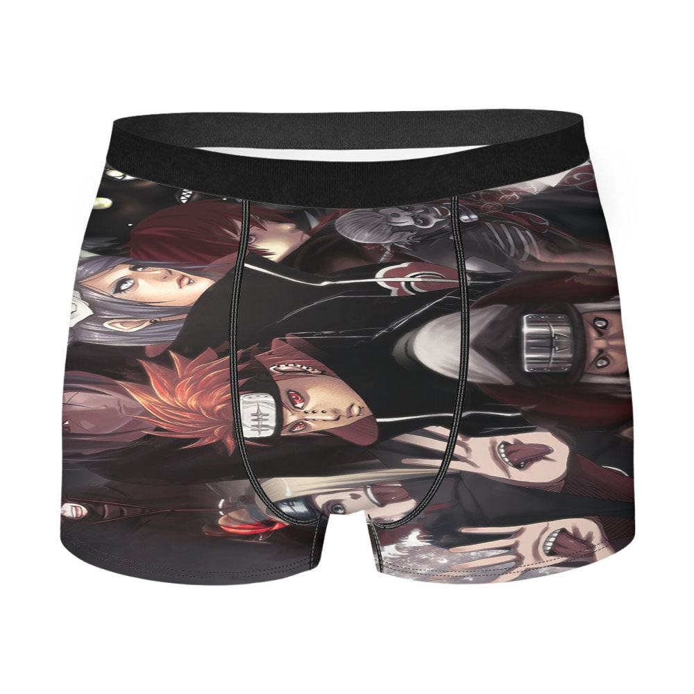 Naruto Cartoon Akatsuki Men'S Boxer Briefs