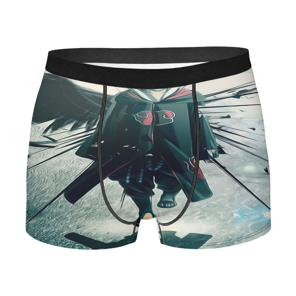 Naruto Cartoon Sasuke Fly Men'S Boxer Briefs