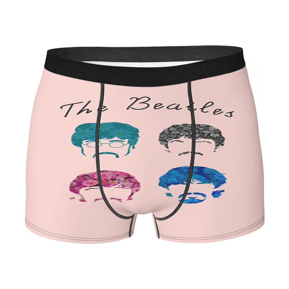 The Beatles Vintage Graphic Pink Men'S Boxer Briefs