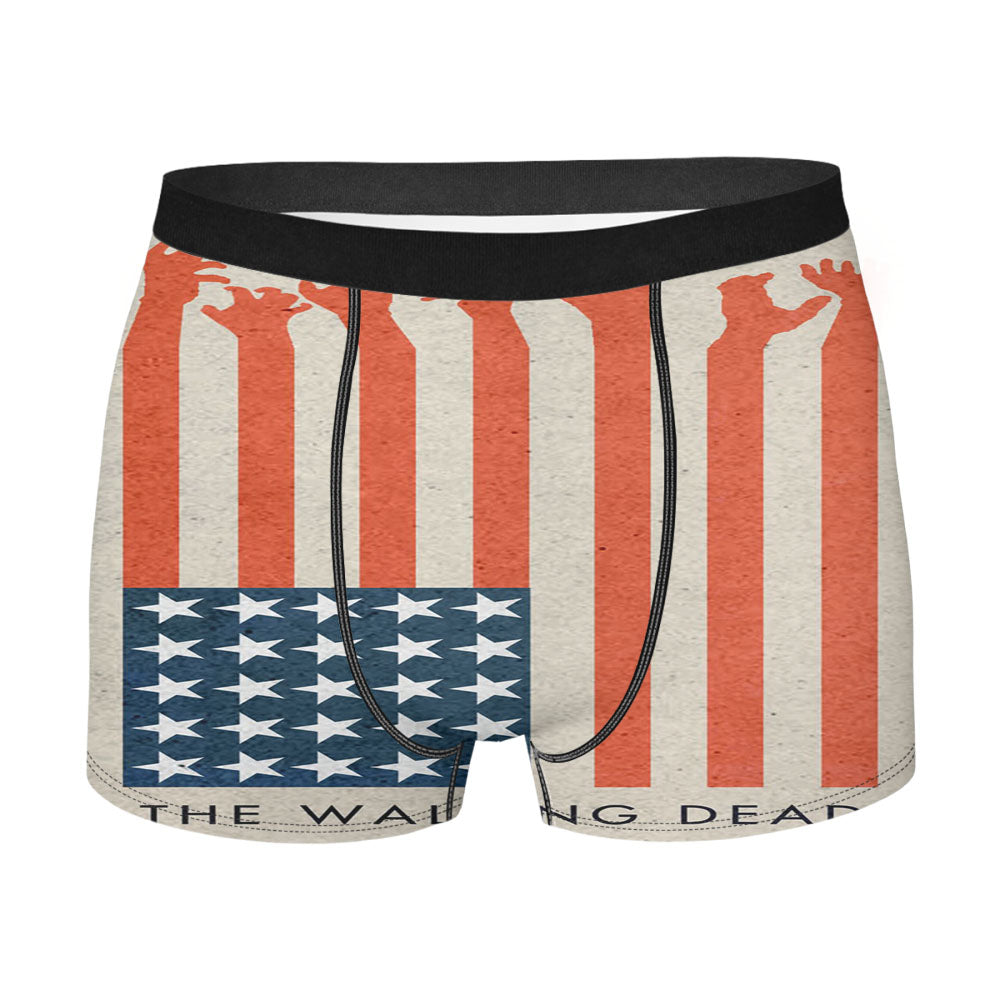 The Walking Dead America Flag Men'S Boxer Briefs