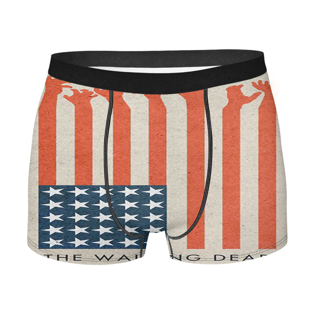 The Walking Dead Usa Flag Men'S Boxer Briefs