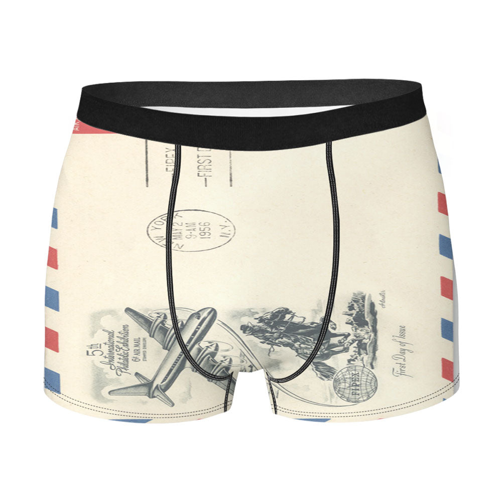 Vintage Airmail Envelope Men'S Boxer Briefs