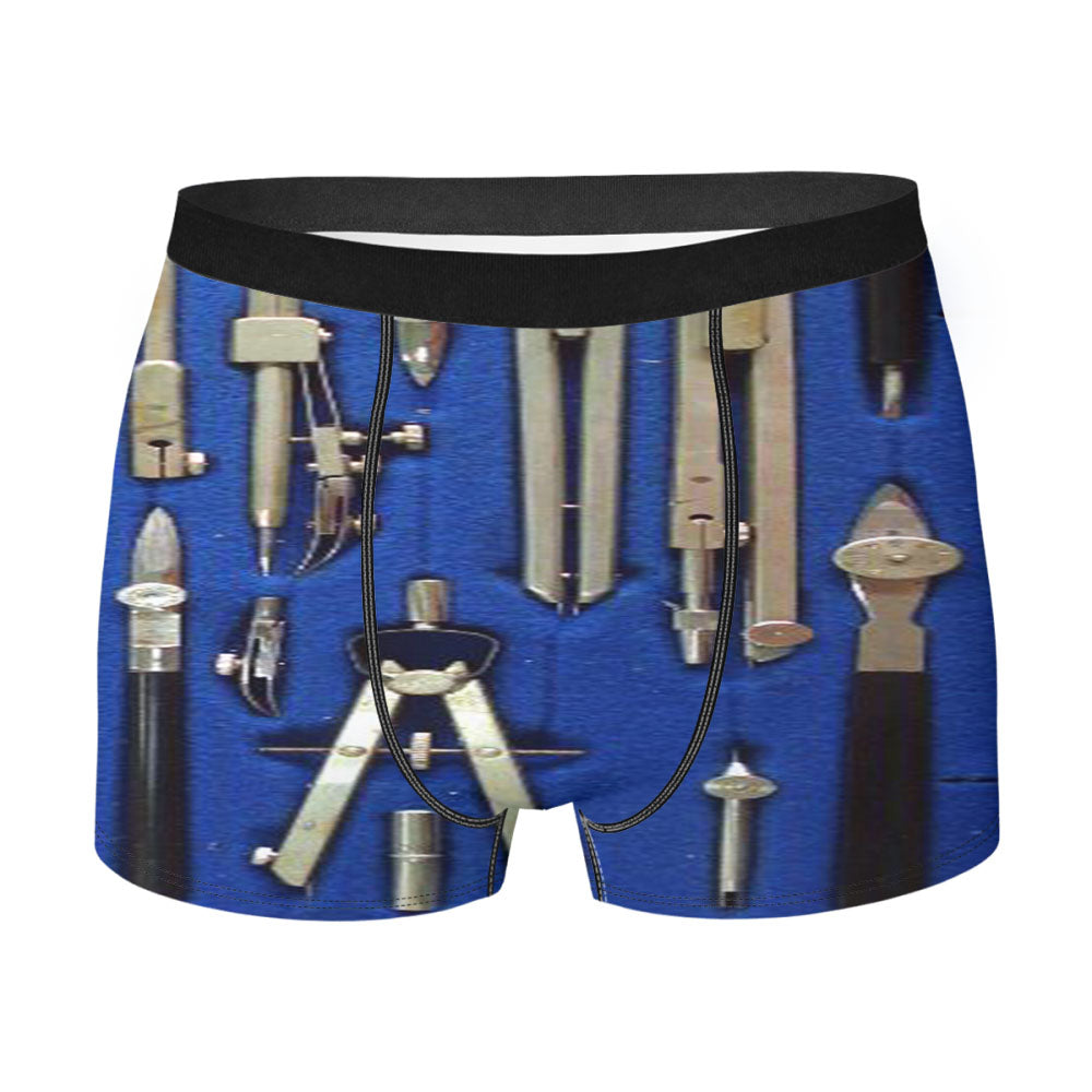 Vintage Blue Drafting Box Men'S Boxer Briefs
