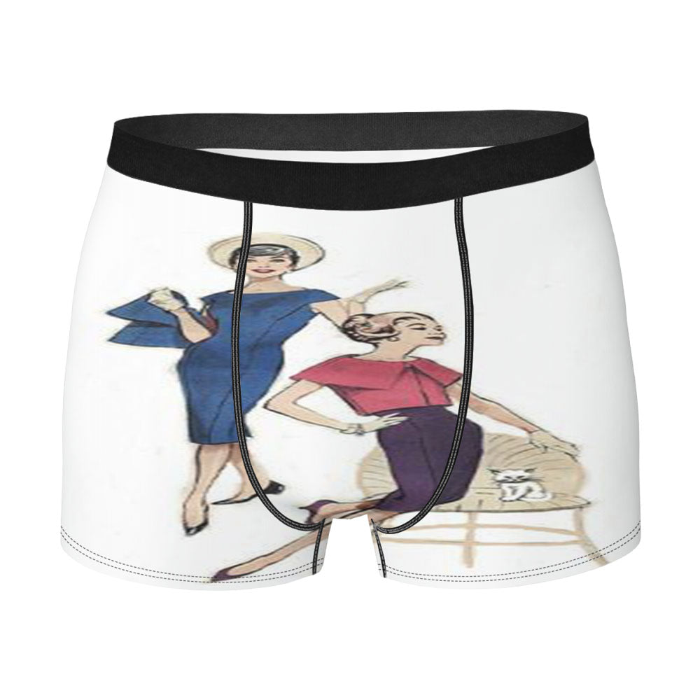 Vintage Daily Dress Sketch Men'S Boxer Briefs