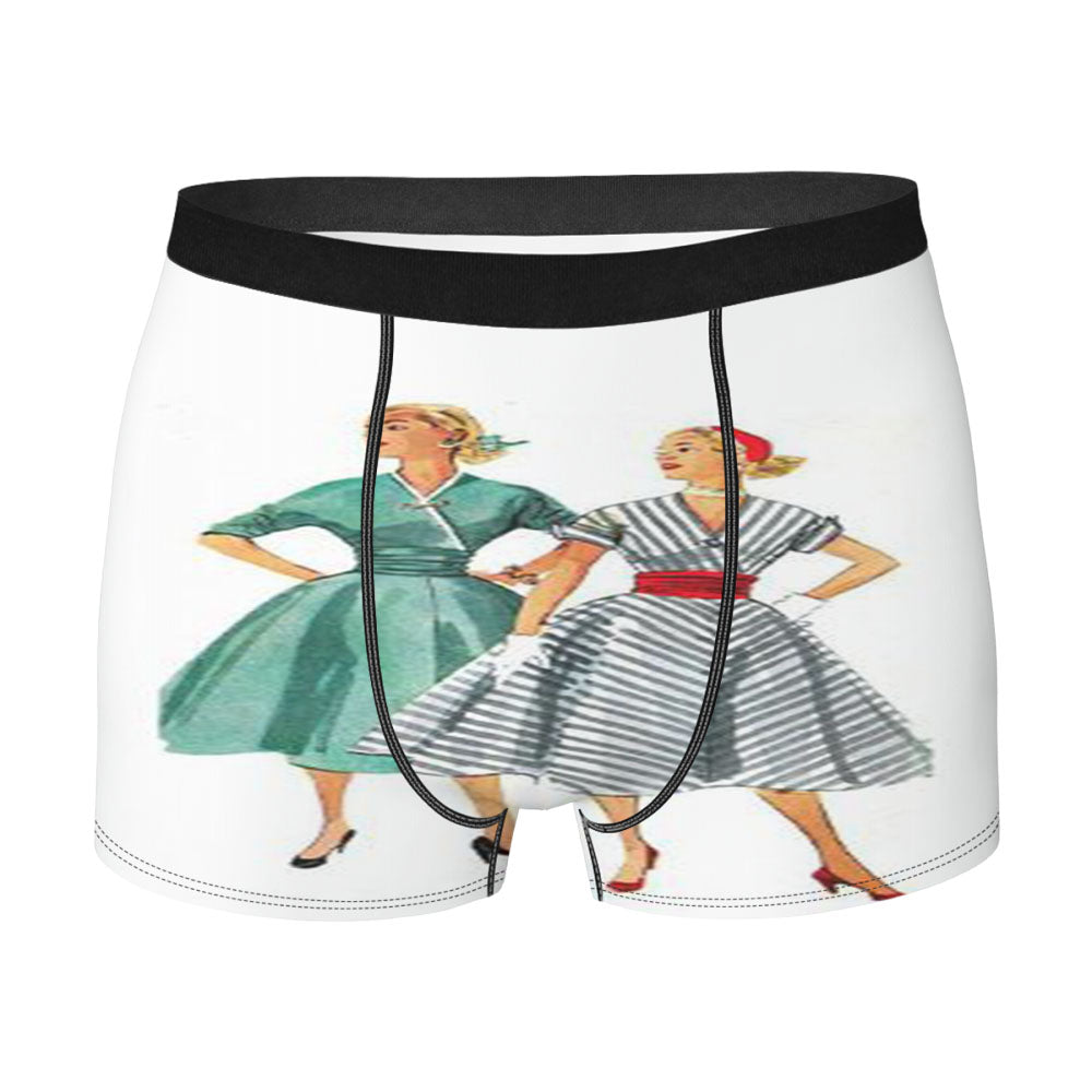 Vintage Dress Sketch Men'S Boxer Briefs