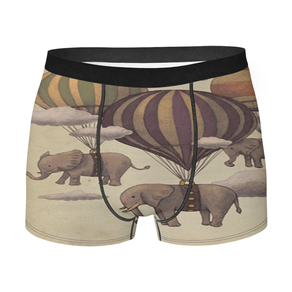 Vintage Elephant Men'S Boxer Briefs