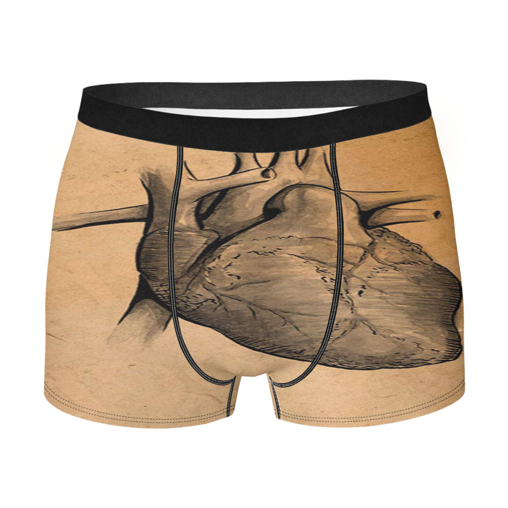Vintage Heart Medical Illustration Men'S Boxer Briefs