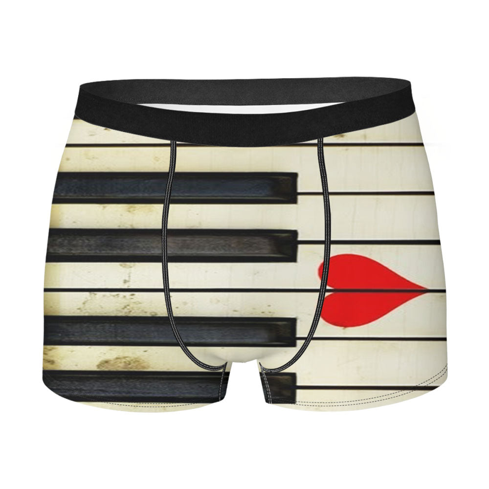 Vintage Piano Heart Men'S Boxer Briefs