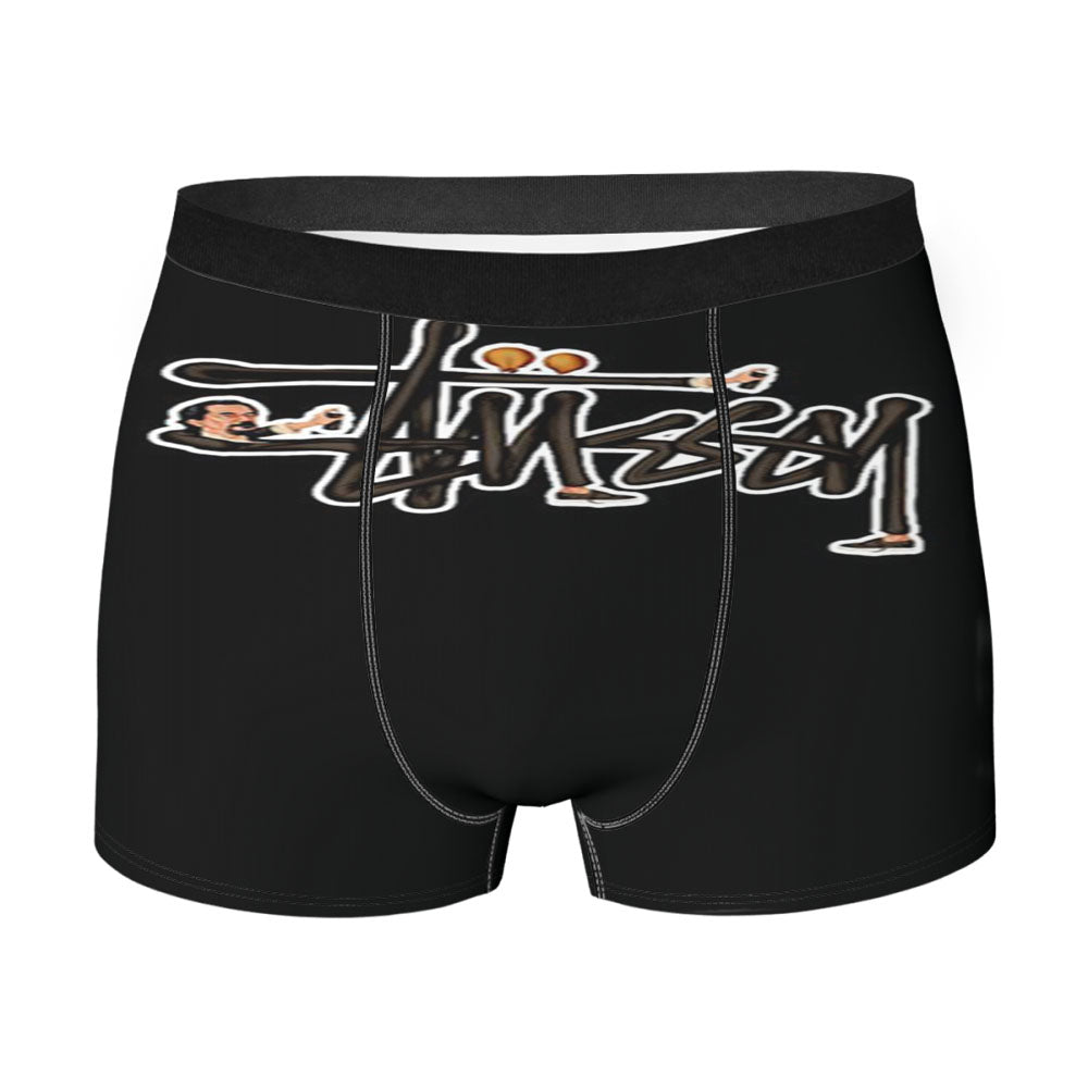 Vintage Stussy Logo Black Men'S Boxer Briefs