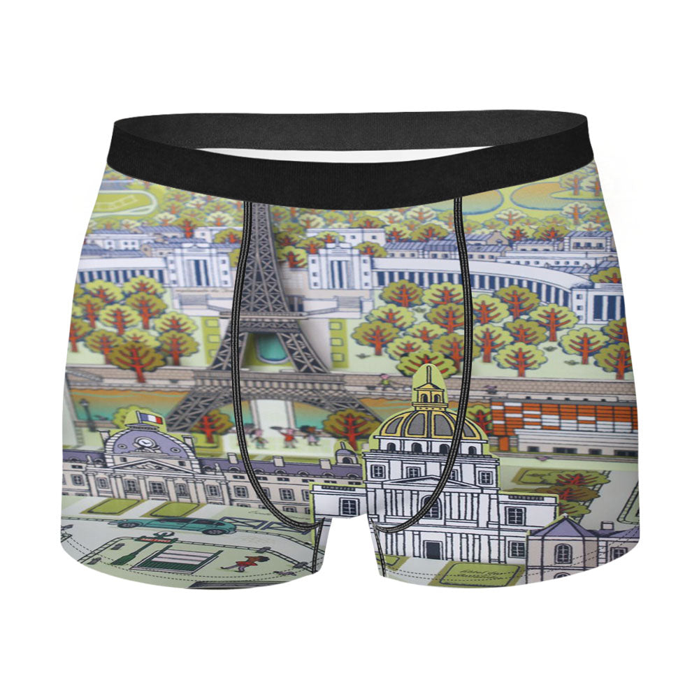 World Paris Map Vintage Men'S Boxer Briefs