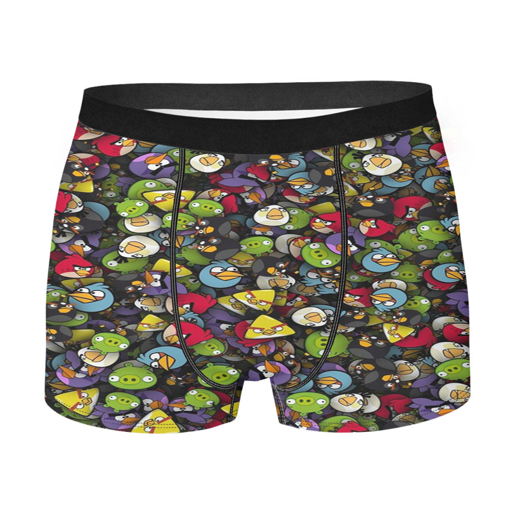 Angry Birds Sticker Bombing Men'S Boxer Briefs