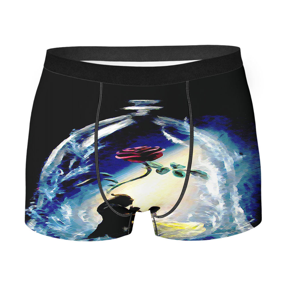 Beauty And The Beast Mirror Glass Men'S Boxer Briefs