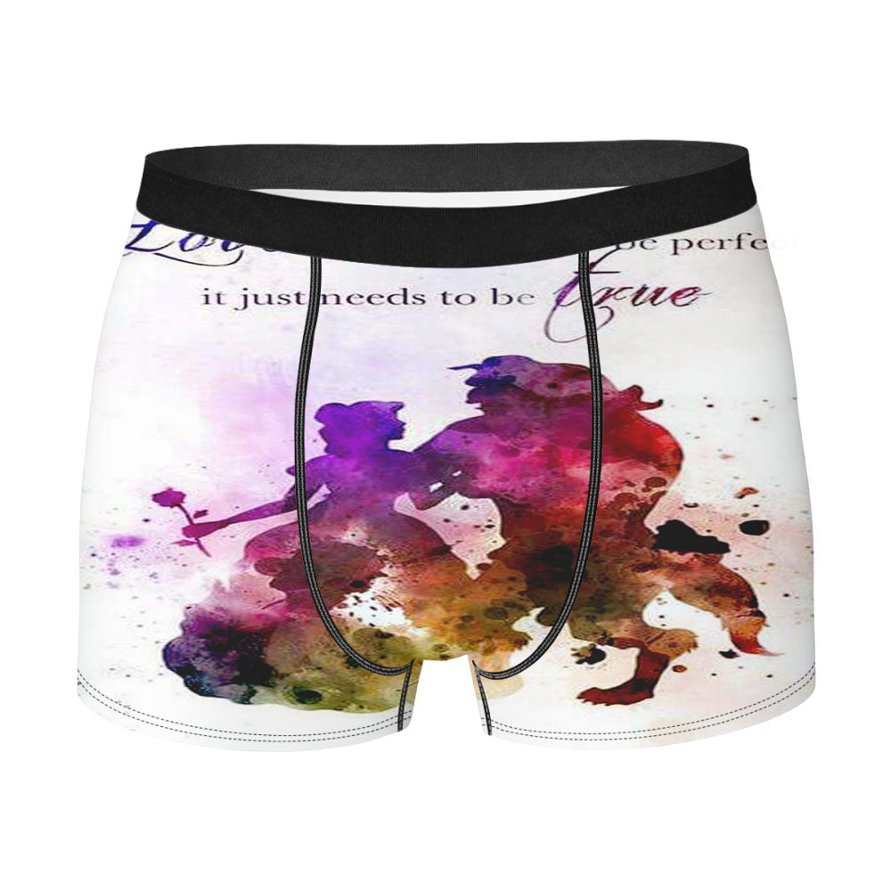 Beauty And The Beast Watercolour Men'S Boxer Briefs